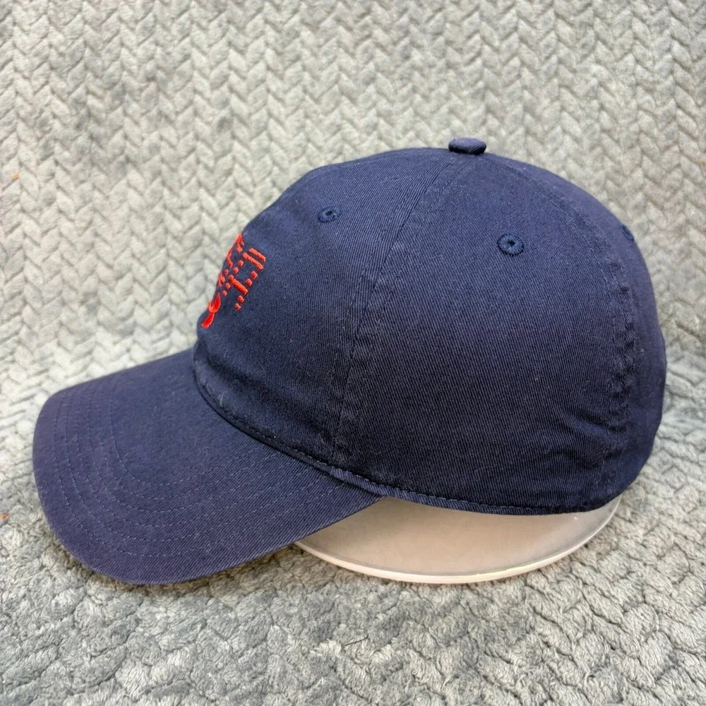 Under Armour USA Navy Blue Red Embroidered Adjustable Baseball Hat Cap 0866